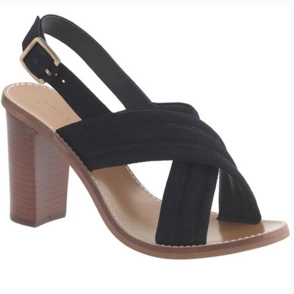J. Crew Shoes - JCREW Marcie Black Suede high heeled sandals